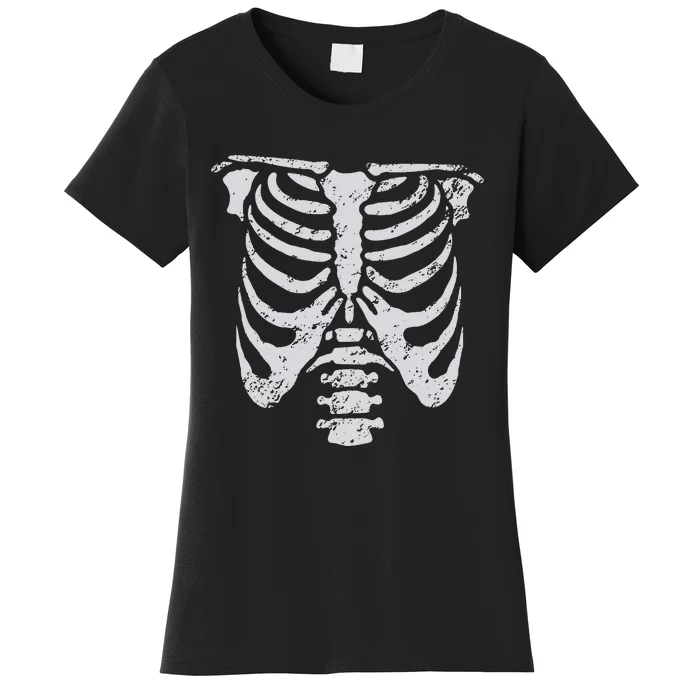 Skeleton Rib Cage Flower Easy Halloween Costume Women's T-Shirt