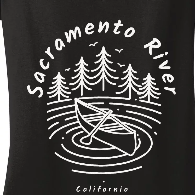 Sacramento River California Women's V-Neck T-Shirt