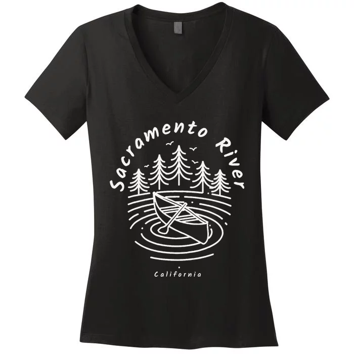 Sacramento River California Women's V-Neck T-Shirt