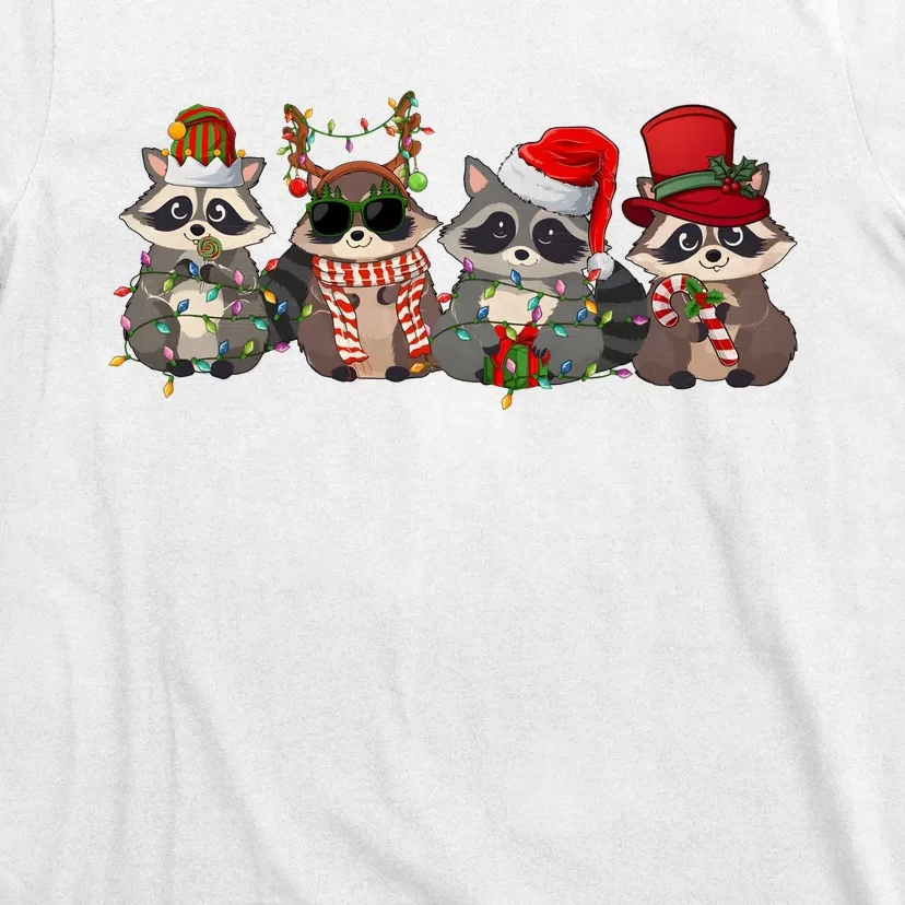 Santa Raccoons Christmas Cute Raccoon Lover T-Shirt