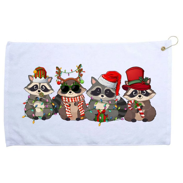 Santa Raccoons Christmas Cute Raccoon Lover Grommeted Golf Towel