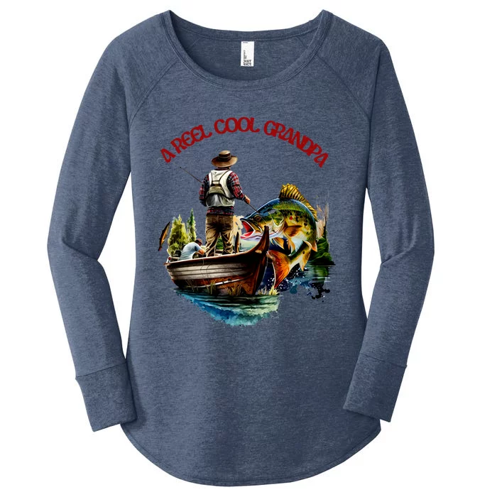 Skilled Reel Cool Fisher Grandpa Meaningful Gift Women's Perfect Tri Tunic Long Sleeve Shirt