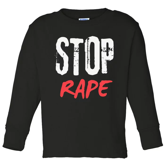 Ststop Rape Culture Awareness Toddler Long Sleeve Shirt