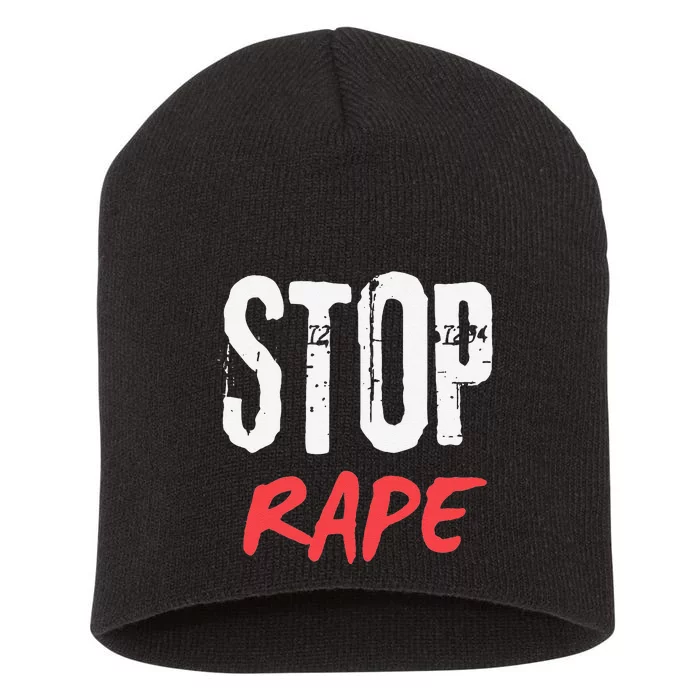 Ststop Rape Culture Awareness Short Acrylic Beanie