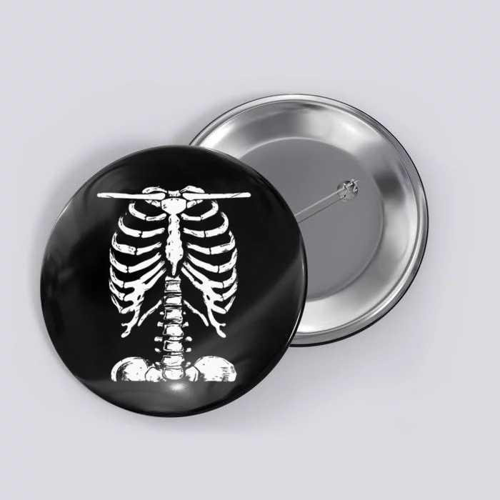 Skeleton Rib Cage Gifts Halloween Costume Button