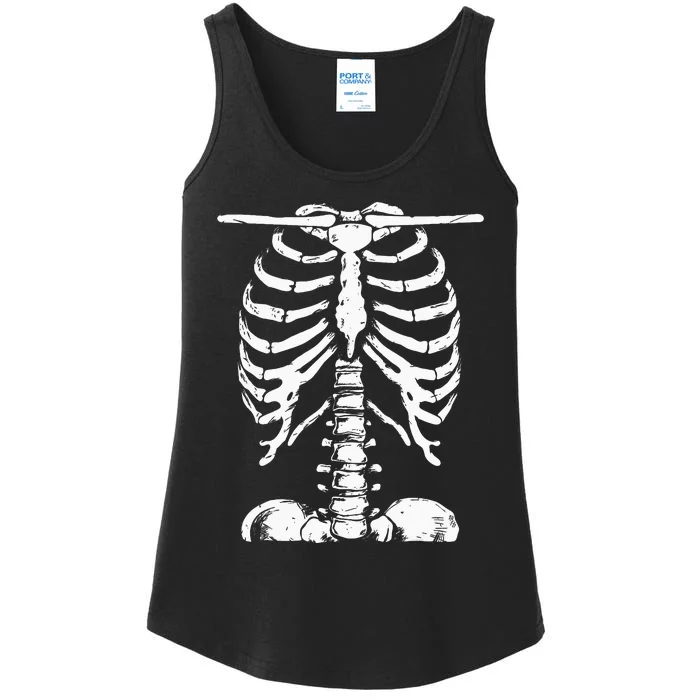 Skeleton Rib Cage Gifts Halloween Costume Ladies Essential Tank