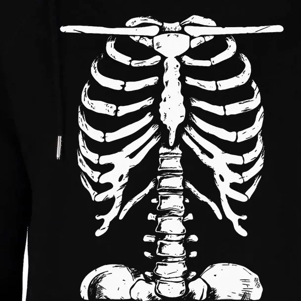 Skeleton Rib Cage Gifts Halloween Costume Womens Funnel Neck Pullover Hood