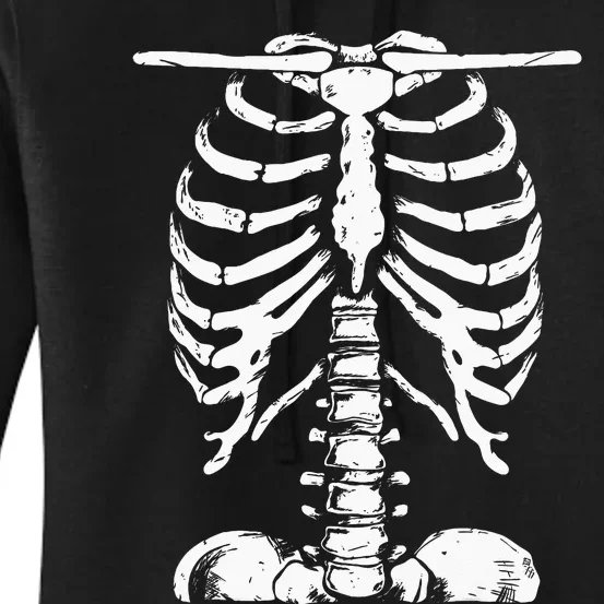 Skeleton Rib Cage Gifts Halloween Costume Women's Pullover Hoodie