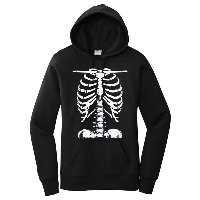 Skeleton Rib Cage Gifts Halloween Costume Women's Pullover Hoodie