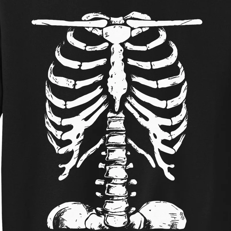 Skeleton Rib Cage Gifts Men Women Halloween Costume Tall Sweatshirt