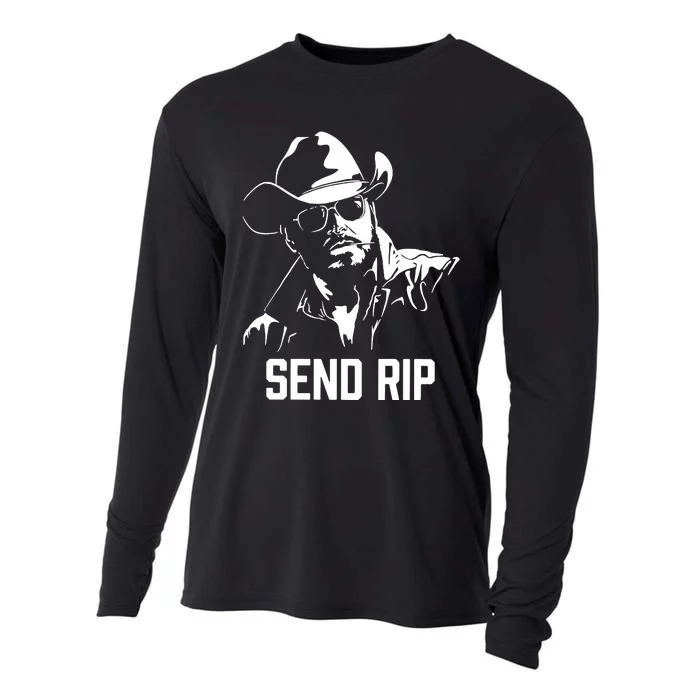 Send Rip Cowboy Western Cool Gift Idea Trending Cooling Performance Long Sleeve Crew