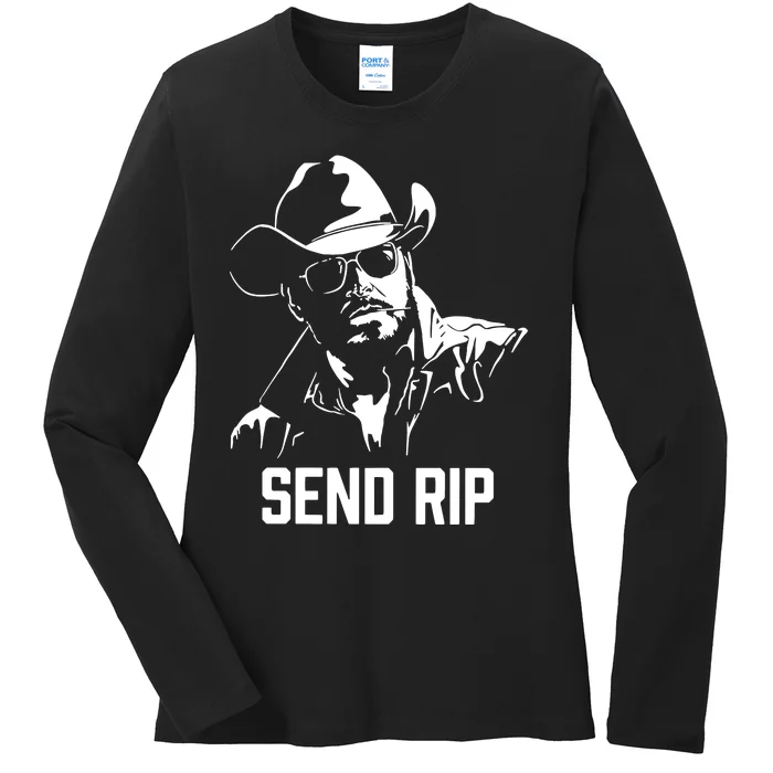 Send Rip Cowboy Western Cool Gift Idea Trending Ladies Long Sleeve Shirt