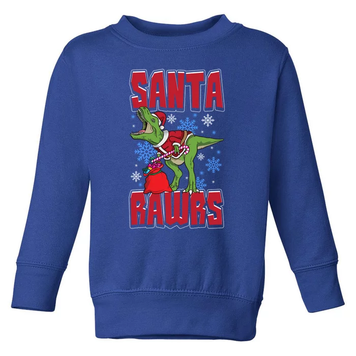 Santa Rawrs Christmas Trex Dinosaur Xmas Pajamas Gift Toddler Sweatshirt