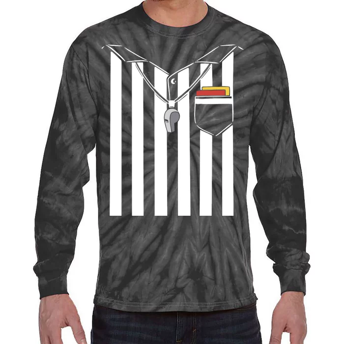 Soccer Referee Costume Tie-Dye Long Sleeve Shirt