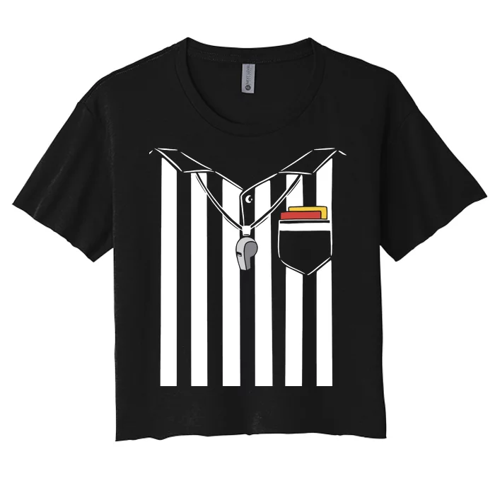 Soccer Referee Costume Women's Crop Top Tee