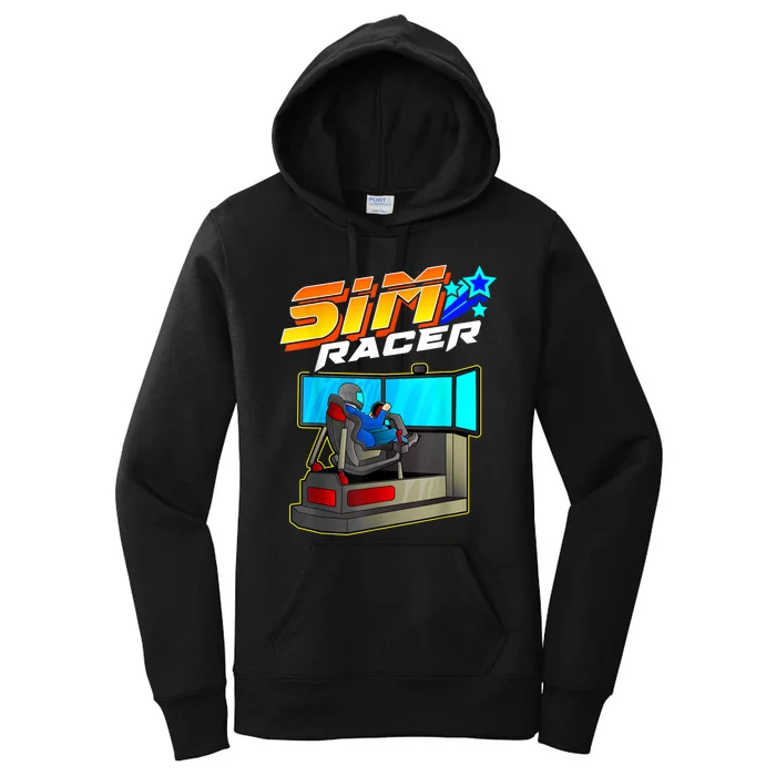 Sim Racer Car Racing And Driving Simulator Motion Rig Women's Pullover Hoodie