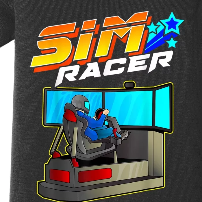 Sim Racer Car Racing And Driving Simulator Motion Rig Baby Bodysuit