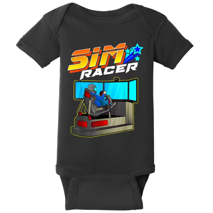 Sim Racer Car Racing And Driving Simulator Motion Rig Baby Bodysuit