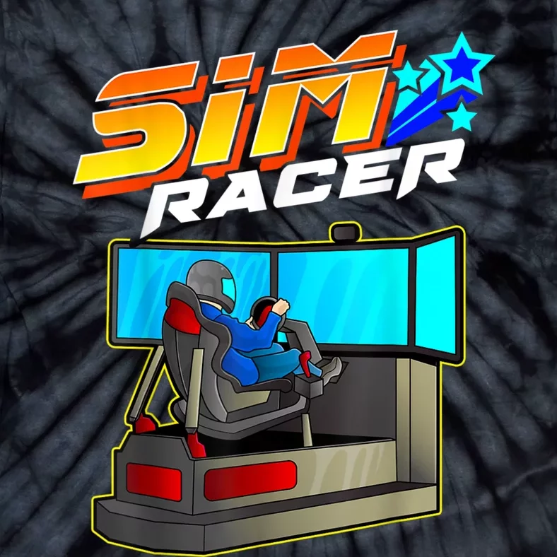 Sim Racer Car Racing And Driving Simulator Motion Rig Tie-Dye T-Shirt