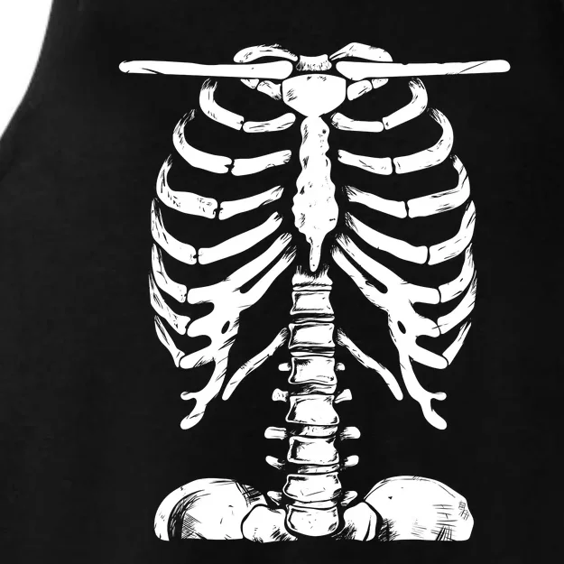 Skeleton Rib Cage Gifts Men Women Halloween Costume Ladies Tri-Blend Wicking Tank