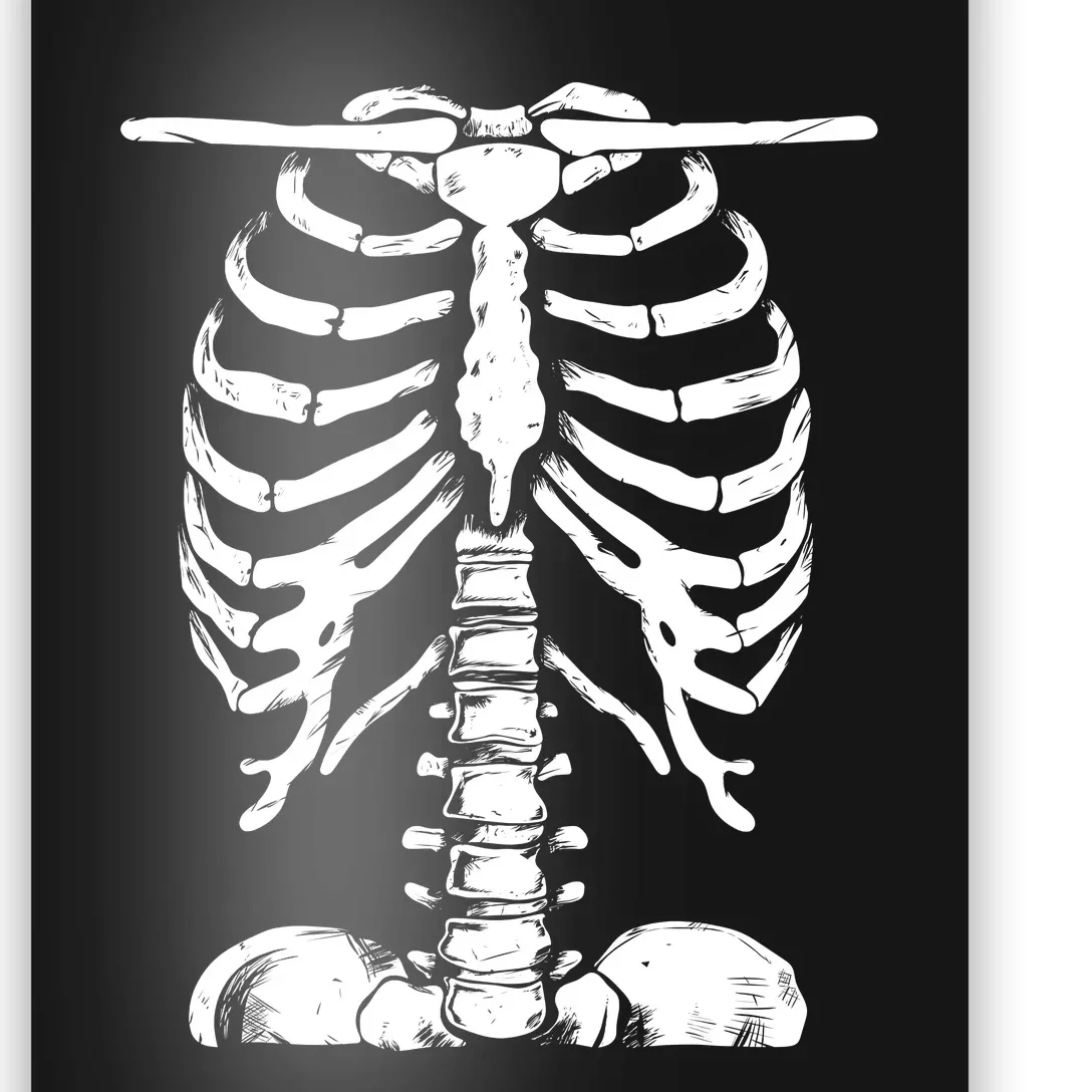 Skeleton Rib Cage Gifts Men Women Halloween Costume Poster