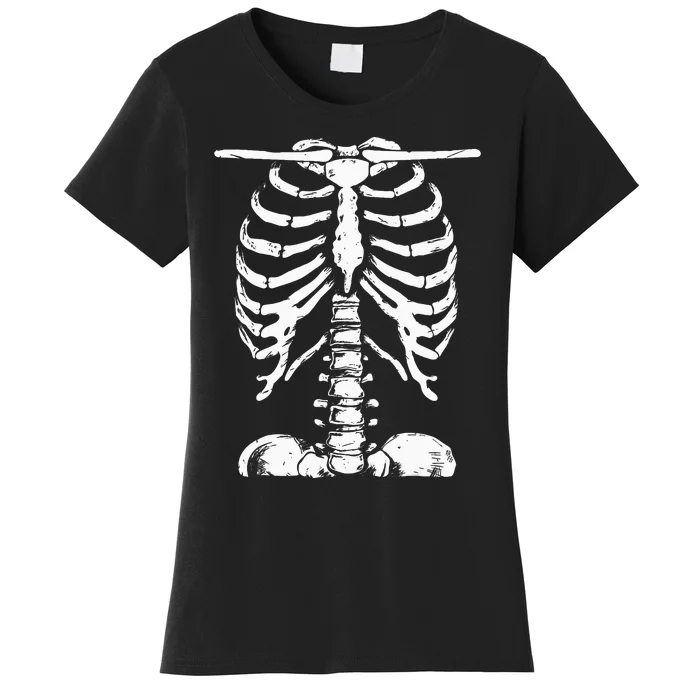 Skeleton Rib Cage Gifts Women Halloween Costume Skeleton Women's T-Shirt