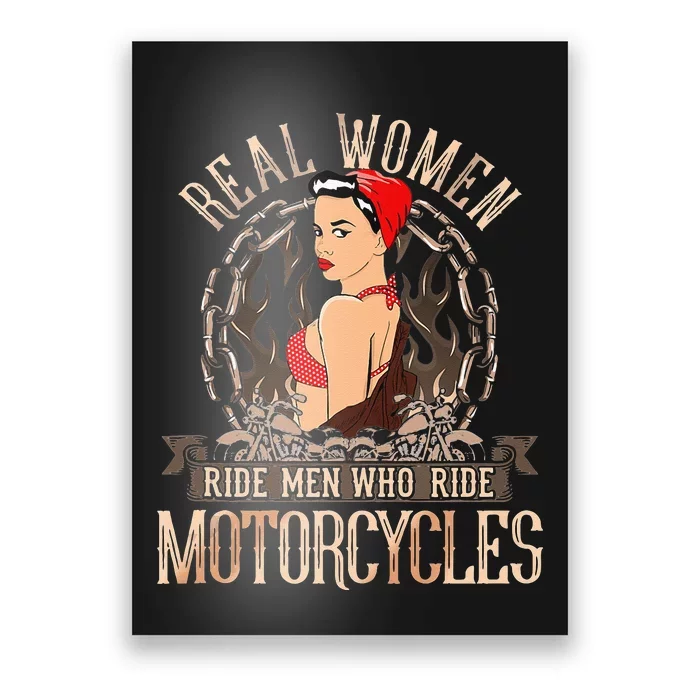 Sexy Real Chick Ride Motorcycles Gift Biker Babe Chick Poster