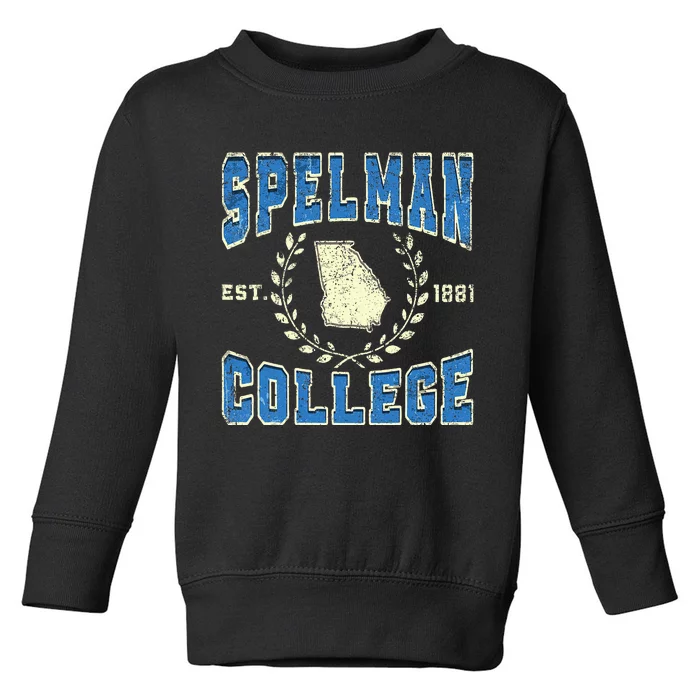 Spelman Retro College University Athletic Toddler Sweatshirt