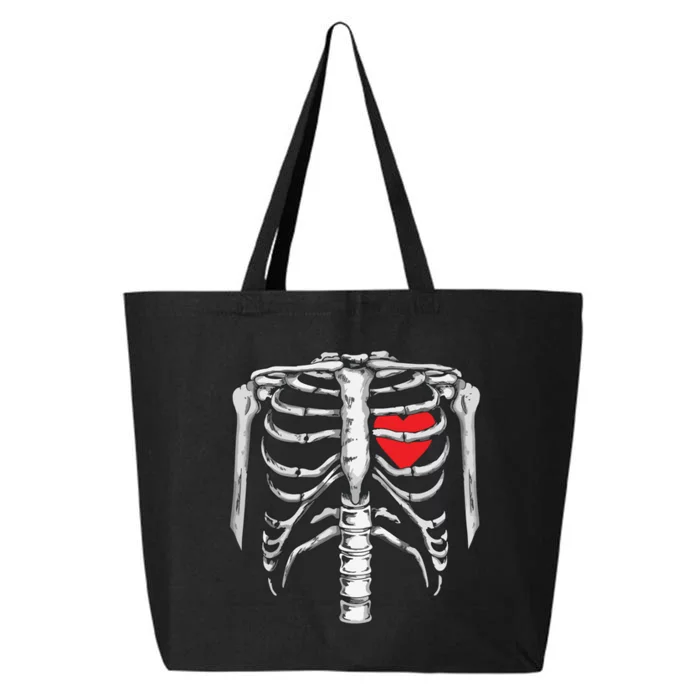 Skeleton Rib Cage Heart Xray Halloween Easy Costume 25L Jumbo Tote