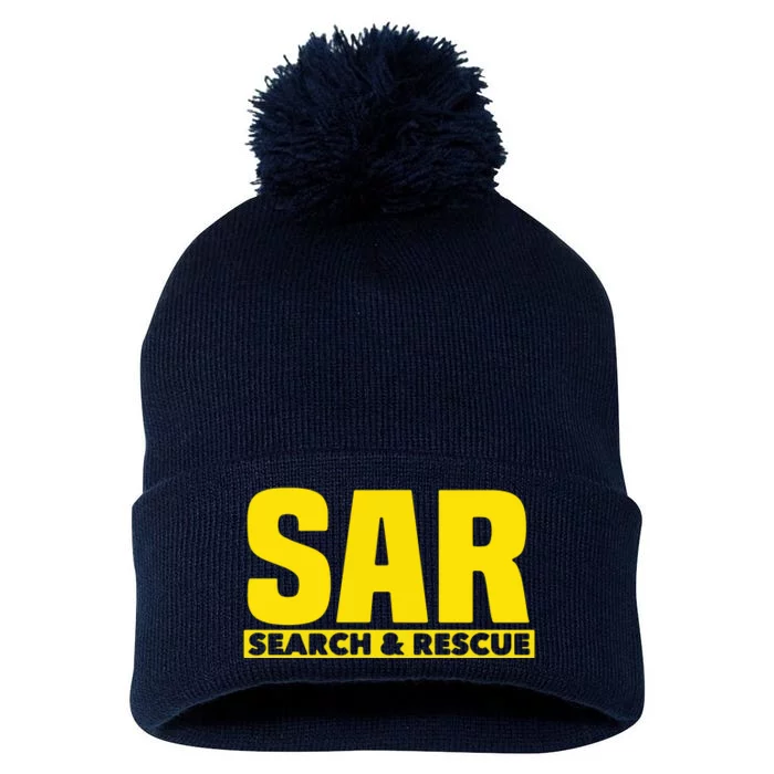 Search Rescue Crew SAR Emergency Response Team Pom Pom 12in Knit Beanie