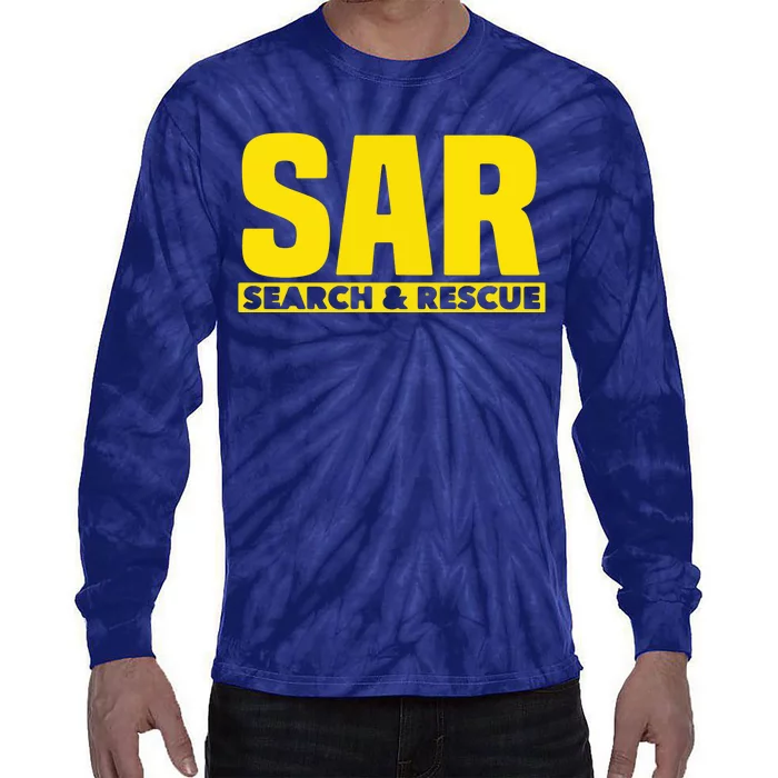 Search Rescue Crew SAR Emergency Response Team Tie-Dye Long Sleeve Shirt