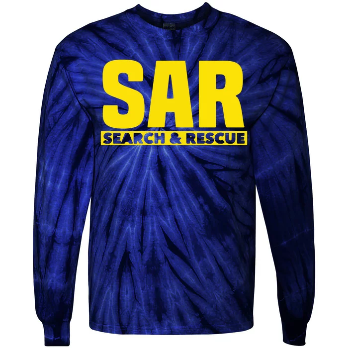 Search Rescue Crew SAR Emergency Response Team Tie-Dye Long Sleeve Shirt