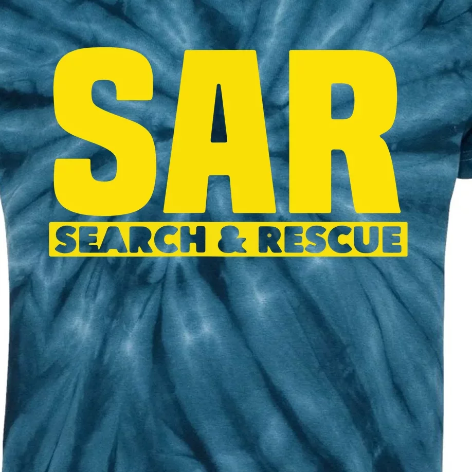 Search Rescue Crew SAR Emergency Response Team Kids Tie-Dye T-Shirt