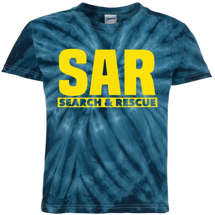 Search Rescue Crew SAR Emergency Response Team Kids Tie-Dye T-Shirt