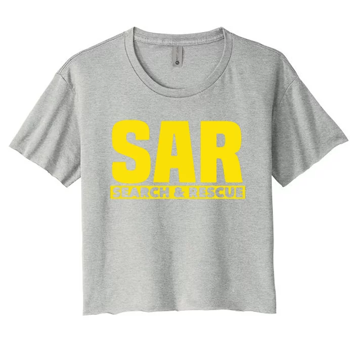 Search Rescue Crew SAR Emergency Response Team Women's Crop Top Tee