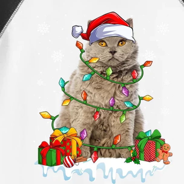 Selkirk Rex Cat Xmas Light Christmas Kitten Lover Cute Gift Toddler Fine Jersey T-Shirt