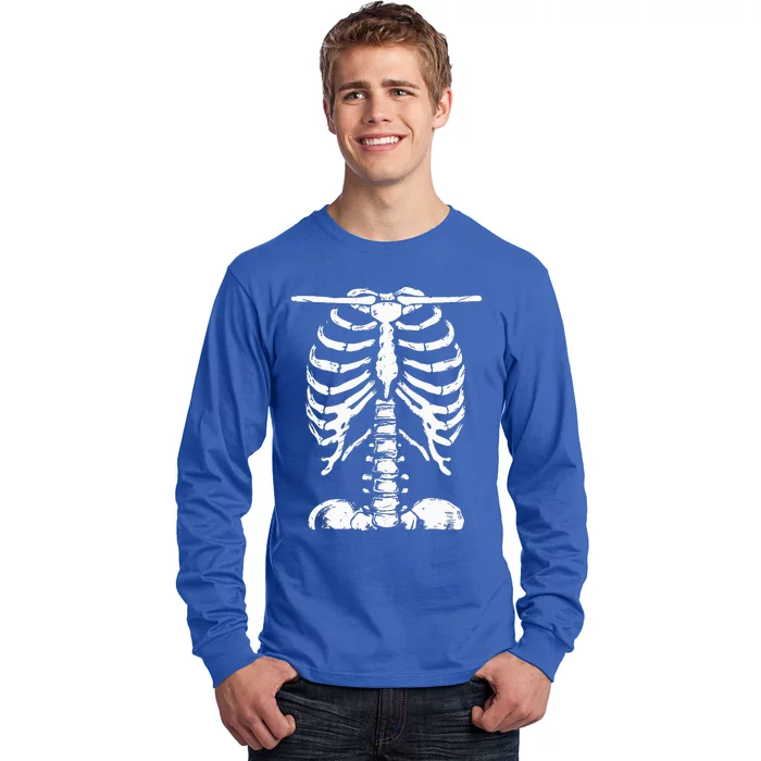 Skeleton Rib Cage Gifts Halloween Costume Skeleton Long Sleeve Shirt