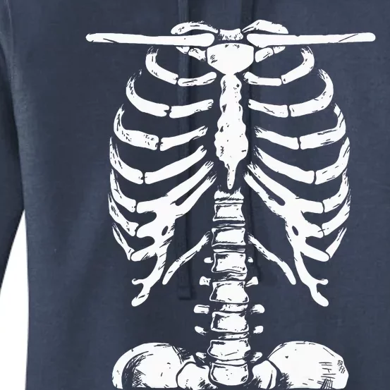 Skeleton Rib Cage Gifts Halloween Costume Skeleton Women's Pullover Hoodie