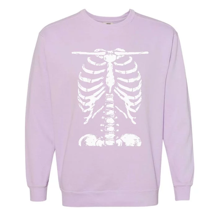 Skeleton Rib Cage Gifts Halloween Costume Skeleton Garment-Dyed Sweatshirt