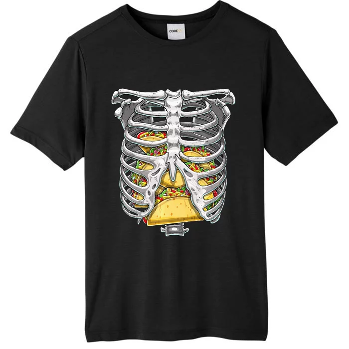 Skeleton Rib Cage Halloween Taco Skeleton Costume ChromaSoft Performance T-Shirt