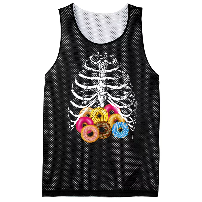 Skeleton Rib Cage Donuts Mesh Reversible Basketball Jersey Tank