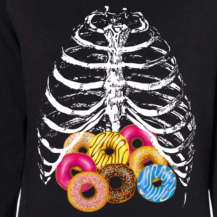 Skeleton Rib Cage Donuts Womens California Wash Sweatshirt