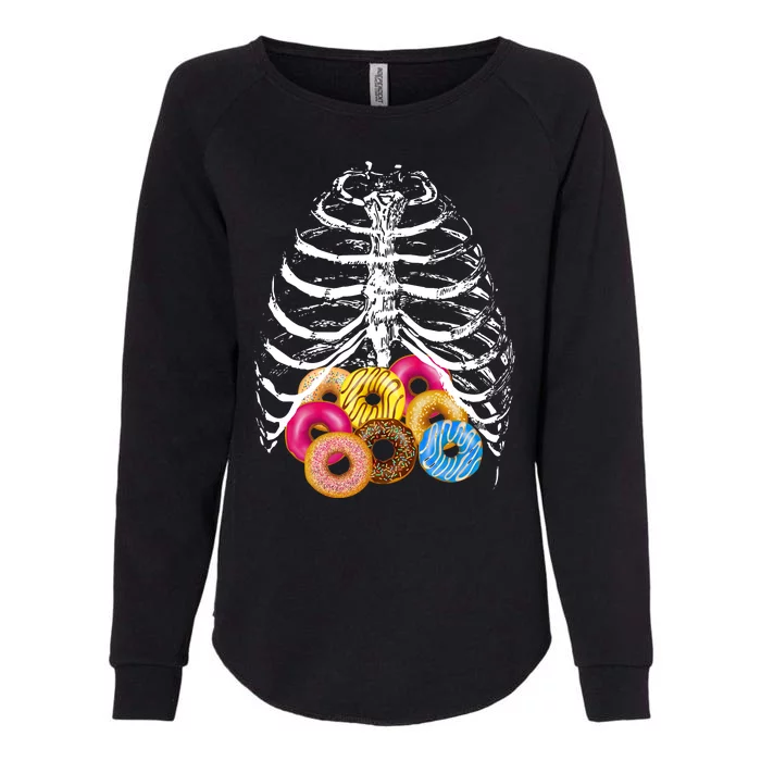 Skeleton Rib Cage Donuts Womens California Wash Sweatshirt