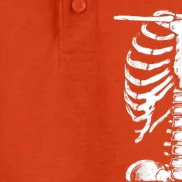 Skeleton Rib Cage Halloween Costume Skeleton Dry Zone Grid Performance Polo