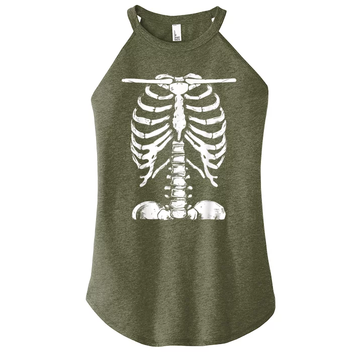 Skeleton Rib Cage Halloween Costume Skeleton Women’s Perfect Tri Rocker Tank