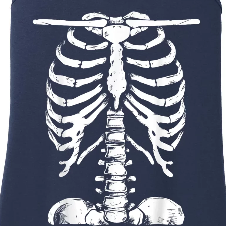 Skeleton Rib Cage Halloween Costume Skeleton Ladies Essential Tank