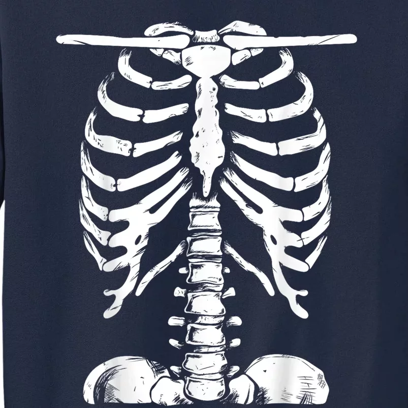 Skeleton Rib Cage Halloween Costume Skeleton Tall Sweatshirt