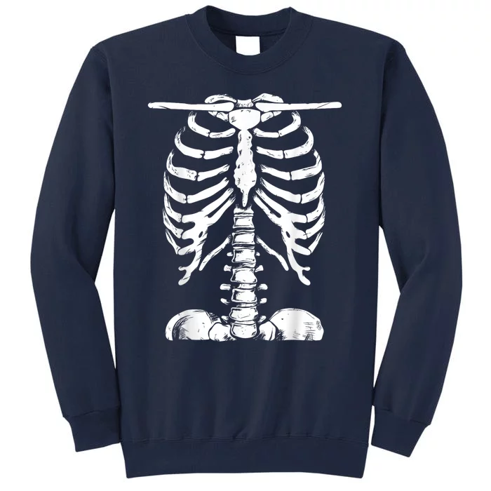 Skeleton Rib Cage Halloween Costume Skeleton Tall Sweatshirt