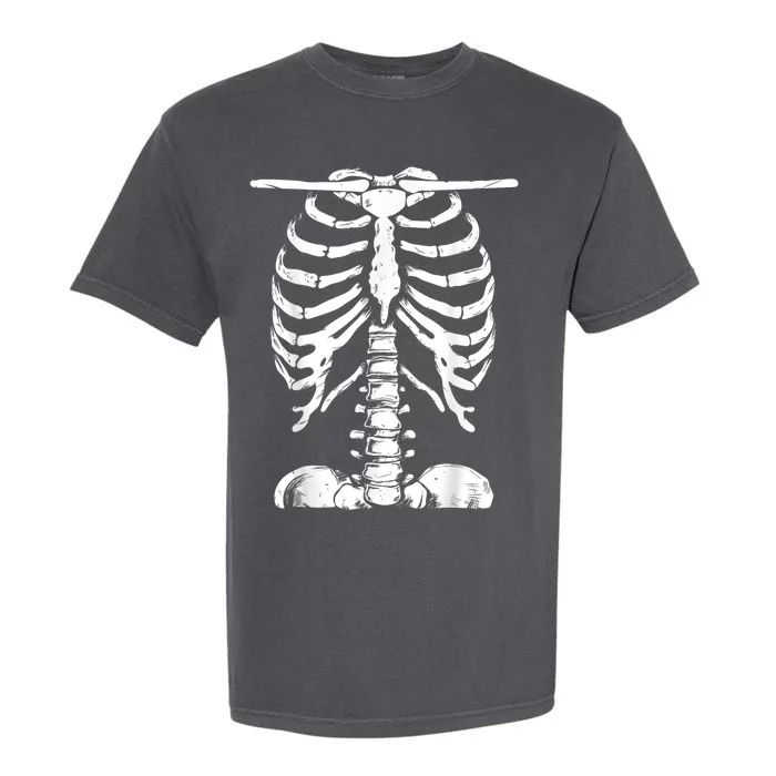 Skeleton Rib Cage Halloween Costume Skeleton Garment-Dyed Heavyweight T-Shirt