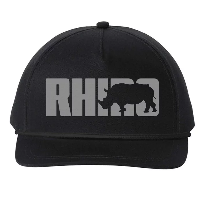 Save Rhino Clothing Rhino Rhinoceros Snapback Five-Panel Rope Hat